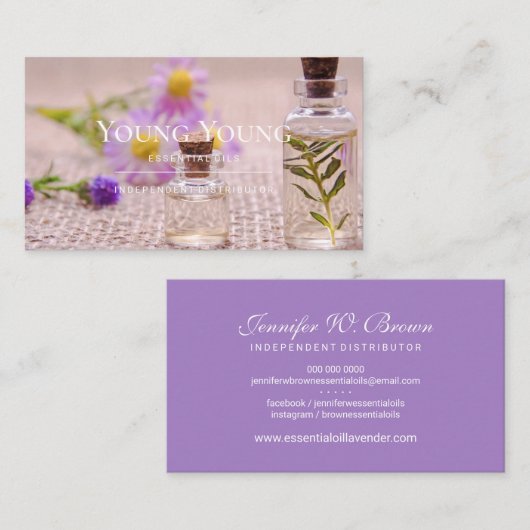 Etherische oliën Aromatherapeuhy Visitekaartje (Voorkant / Achterkant)