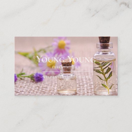Etherische Oliën Aromatherapie Visitekaartje (Voorkant)