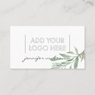 Etherische oliën bloemig groene elegante boho logo visitekaartje
