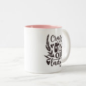 Etherische oliën - Crazy Oil Lady - Mok, 325 ml Tweekleurige Koffiemok (Voorkant rechts)