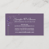 Etherische oliën paarse lavendelbloem visitekaartje (Achterkant)