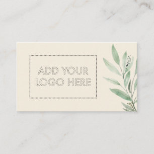 Etherische oliën voeg aangepaste logo beige bloem visitekaartje