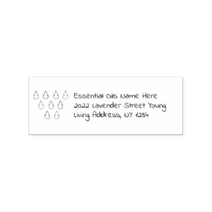 Etherische Oliën Waterdruppels Rubberstempel