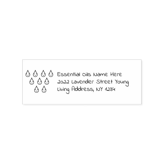 Etherische Oliën Waterdruppels Rubberstempel (Afrduk)