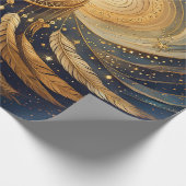 Etherische ontsnappingen, Golden Dreamcatcher Star Cadeaupapier (Hoek)