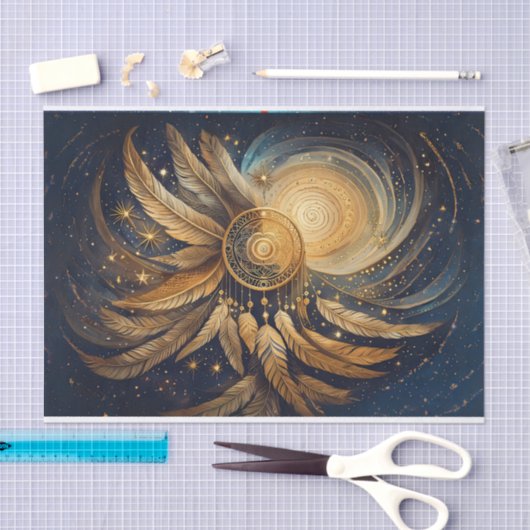 Etherische ontsnappingen, Golden Dreamcatcher Star Tissuepapier (Craft)