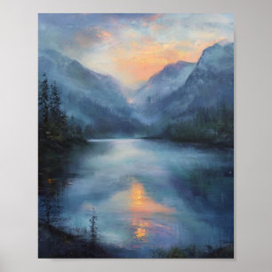 Etherische Ontwaaking: Een Zonneovergoten Reflecti Poster