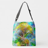 ETHERISCHE Paardenbloemen in Neon Dreamscape Crossbody Tas (Achterkant)