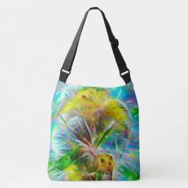 ETHERISCHE Paardenbloemen in Neon Dreamscape Crossbody Tas