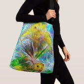 ETHERISCHE Paardenbloemen in Neon Dreamscape Crossbody Tas (Dichtbij)