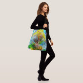 ETHERISCHE Paardenbloemen in Neon Dreamscape Crossbody Tas (Op model)