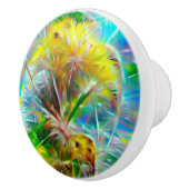 ETHERISCHE Paardenbloemen in Neon Dreamscape Keramische Knop (Rechts)