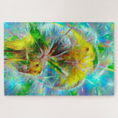 ETHERISCHE Paardenbloemen in Neon Dreamscape Legpuzzel (Horizontaal)