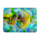 ETHERISCHE Paardenbloemen in Neon Dreamscape Magneet (Horizontaal)