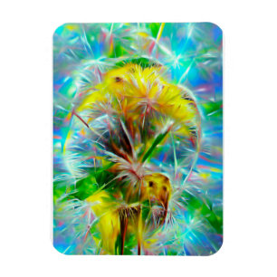 ETHERISCHE Paardenbloemen in Neon Dreamscape Magneet