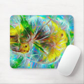 ETHERISCHE Paardenbloemen in Neon Dreamscape Muismat (Met muis)