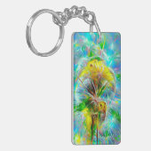 ETHERISCHE Paardenbloemen in Neon Dreamscape Sleutelhanger (Voorkant Links)