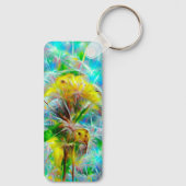 ETHERISCHE Paardenbloemen in Neon Dreamscape Sleutelhanger (Achterkant)