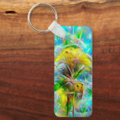 ETHERISCHE Paardenbloemen in Neon Dreamscape Sleutelhanger (Voorkant)
