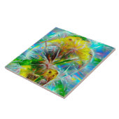 ETHERISCHE Paardenbloemen in Neon Dreamscape Tegeltje (Zijkant)