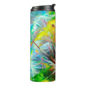 ETHERISCHE Paardenbloemen in Neon Dreamscape Thermosbeker (Gedraaid links)