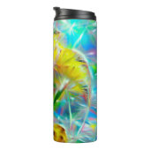 ETHERISCHE Paardenbloemen in Neon Dreamscape Thermosbeker (Geroteerd rechts)