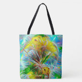ETHERISCHE Paardenbloemen in Neon Dreamscape Tote Bag (Voorkant)