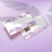 Etherische Paarse alcoholinkt Modern Visitekaartje