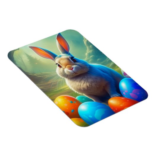 Etherische Paashaas met Eieren Bos Magneet (Rechterzijde)