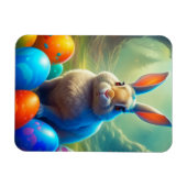 Etherische Paashaas met Eieren Bos Magneet (Horizontaal)