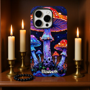 etherische paddenstoelenbloei iPhone 16 pro hoesje