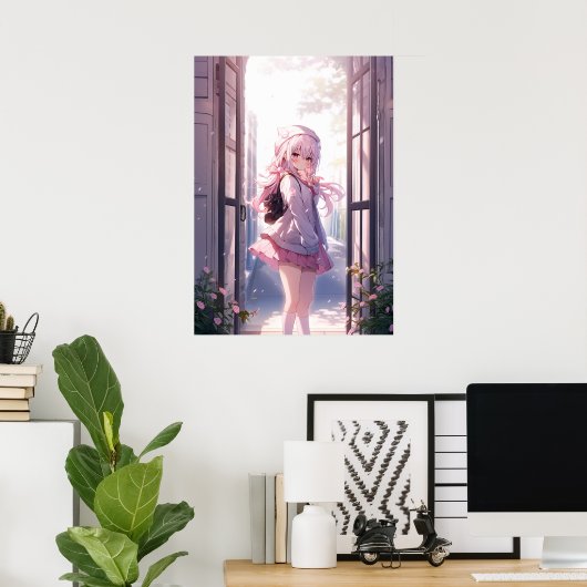 Etherische passage anime poster (Thuiskantoor)