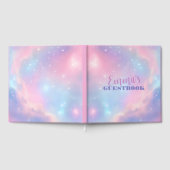 Etherische Pastel Kosmische Sterrenstelsel Nachtel Gastenboek (Volledig)