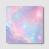 Etherische Pastel Kosmische Sterrenstelsel Nachtel Gastenboek (Achterkant)
