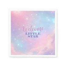 Etherische Pastel Kosmische Wolken Roze Blauw Ster