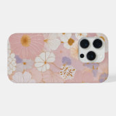Etherische Pastelbloei iPhone Hoesje (Achterkant horizontaal)
