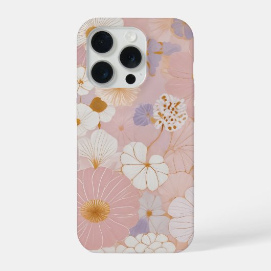 Etherische Pastelbloei iPhone Hoesje (Achterkant)