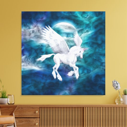 ETHERISCHE Pegasus Eenhoorn gewikkeld canvas (Insitu (Woonkamer))