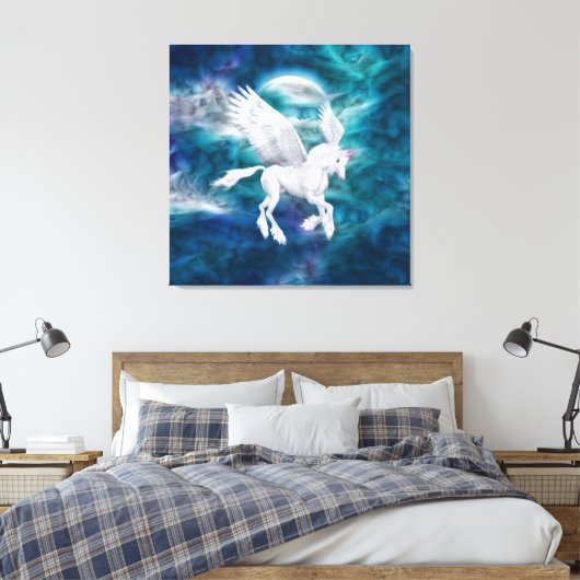 ETHERISCHE Pegasus Eenhoorn gewikkeld canvas (Insitu (Slaapkamer))