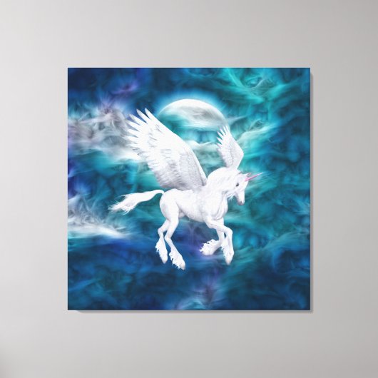 ETHERISCHE Pegasus Eenhoorn gewikkeld canvas Afdruk (Voorkant)