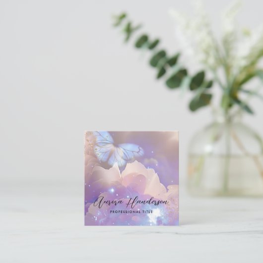 etherische pioenvlieg contactkaartje (Staand voorkant)