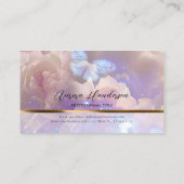 etherische pioenvlieg visitekaartje (Achterkant)