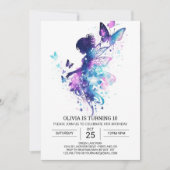 Etherische prinses fee verjaardag gelukzaligheid kaart (Voorkant)