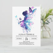 Etherische prinses fee verjaardag gelukzaligheid kaart (Staand voorkant)