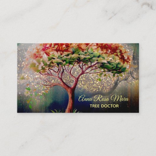 *~* Etherische QR TREE Fantasy AP82 Visitekaartje (Voorkant)