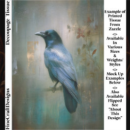 Etherische Raven, Texturige Achtergrond EQ8L Décou Tissuepapier