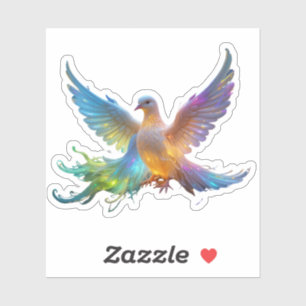 ETHERISCHE REGENBOOG DUIF - Symbool van Vrede & Li Sticker