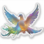ETHERISCHE REGENBOOG DUIF - Symbool van Vrede & Li Sticker (Voorkant)