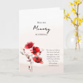 Etherische Rode Bloemen Herinnering Eeuwig Orthodo Kaart (Gele Bloem)