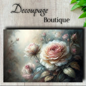 Etherische Roos Decoupage Tissuepapier